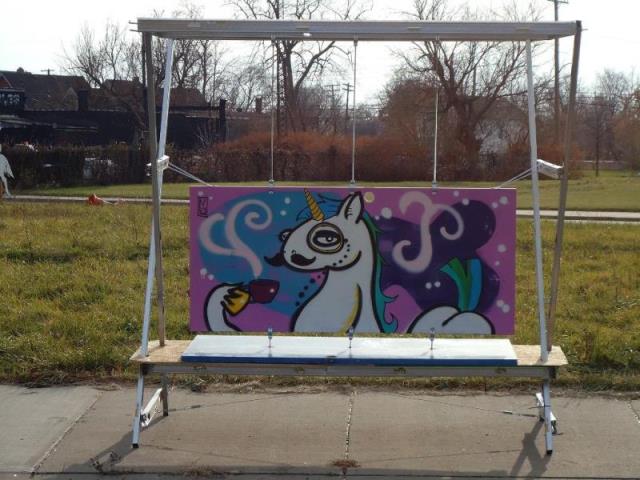 bus stop designed by Craig L. Wilkins at Door Stop Project